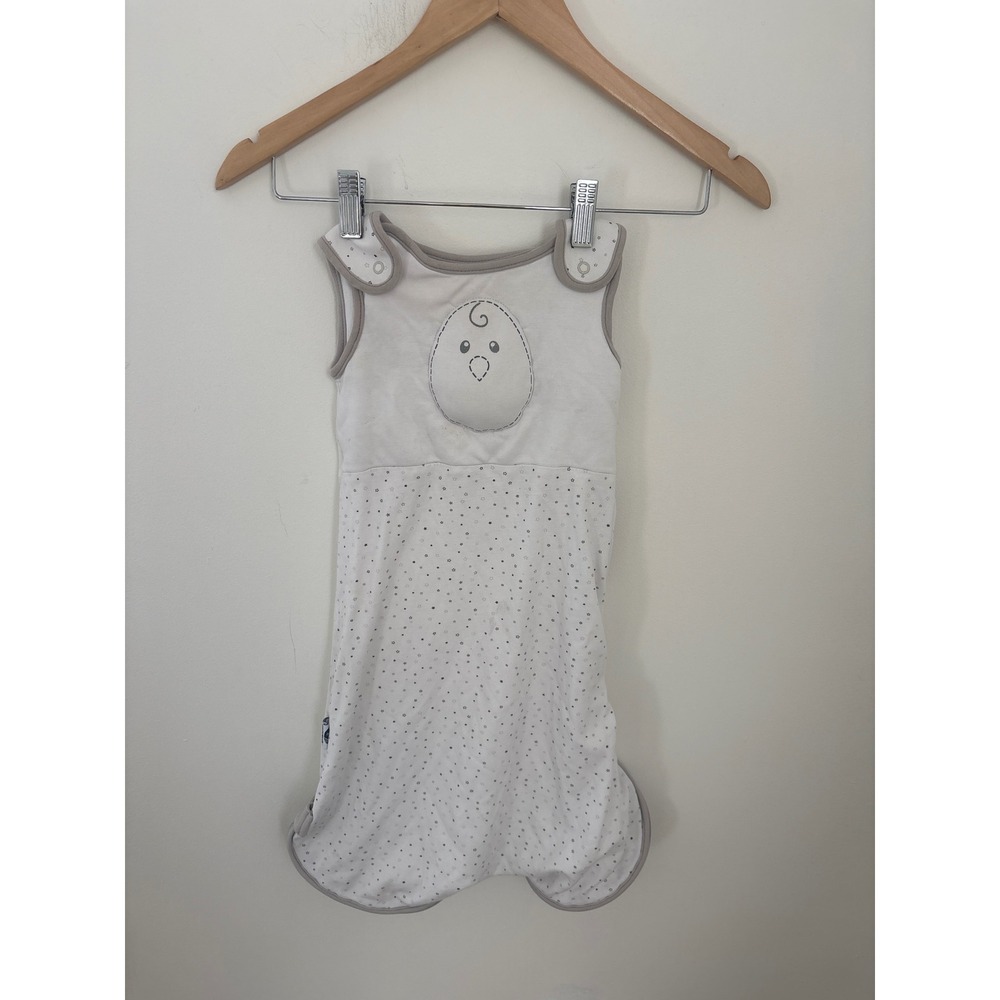 Nested Bean Zen Sack Classic Weighted Sleep Sack White Gray Polka Dot 0-6 Months